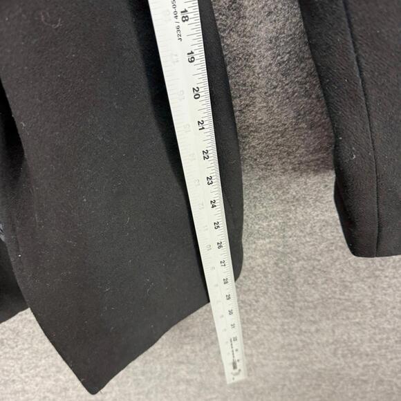 Cato Coat Women M Medium Black Collared Belted Long Sleeve Lined Rayon Casual - Picture 6 of 7